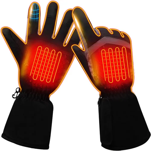 Guantes USB Calentados para Hombres Mujeres Guantes Eléctricos Calentados Camping Manos con Artritis Guantes Gruesos Impermeables con Pantalla
