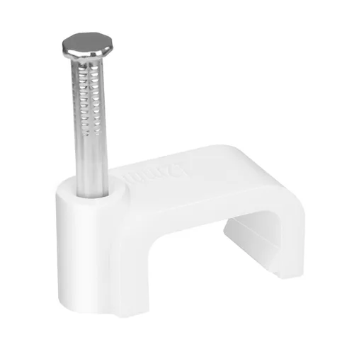Miniatura 14 de LeMotech 200 clips de cable de 5/6/8/0.394 in, abrazaderas coaxiales de uñas para gestión de cables RG6 RG59 CAT5 CAT6 RJ45 abrazaderas coaxiales