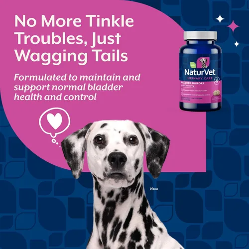 Miniatura 3 de NaturVet – Soporte de vejiga para perros – Plus arándano Apoya el control saludable de la vejiga y la micción normal 60 tabletas masticables