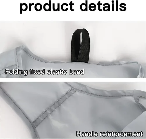Miniatura 6 de Aricsen Paquete de 20 bolsas de comestibles reutilizables de 15 x 4.5 x 15 pulgadas con asas a granel, bolsas de cocina plegables de gran capacidad