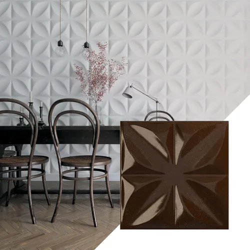 Miniatura 8 de Ekena Millwork WP20X20ALWH 19 5/8 pulgadas de ancho x 19 5/8 pulgadas de alto Alexa EnduraWall Decorativo 3D Panel de pared cubre 2.67 pies cuadrados