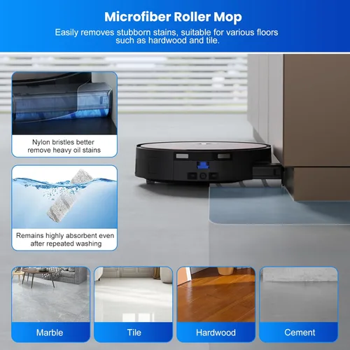 Miniatura 4 de 17 piezas de repuesto para robot aspiradora Ecovacs Deebot X11 OmniCyclone, el kit de accesorios incluye 1 cepillo principal, 4 filtros de esponja