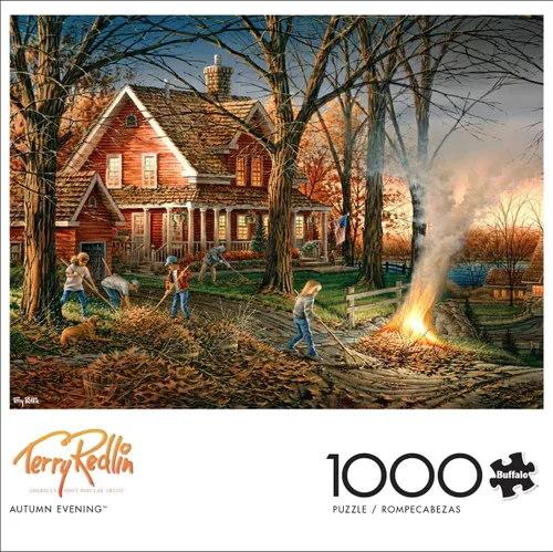 Miniatura 3 de Buffalo Games Terry Redlin - Rompecabezas de 1000 piezas de la noche de otoño, 26.75 x 19.75 pulgadas, póster incluido, rompecabezas de 1000 piezas