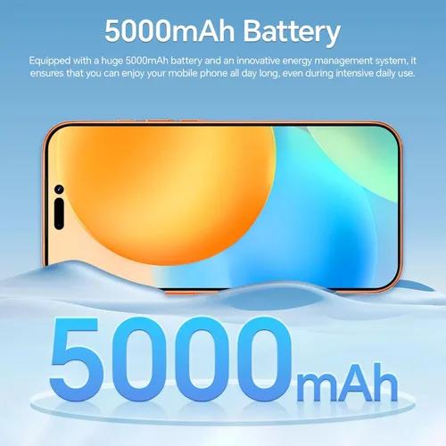 Miniatura 2 de Teléfonos desbloqueados, K17 PM 5G Android 15 Smartphone, 16+512GB Dual SIM Teléfono Celular, Pantalla HD+ de 6.9", Batería de 5000mAh, Cámara