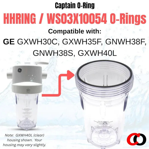 Miniatura 2 de Paquete de 3 piezas de repuesto para GE HHRING / WS03X10054 (para GXWH30C, GXWH35F, GNWH38F, GNWH38S, GXWH40L) Buna-N ORing de Captain O-Ring LLC