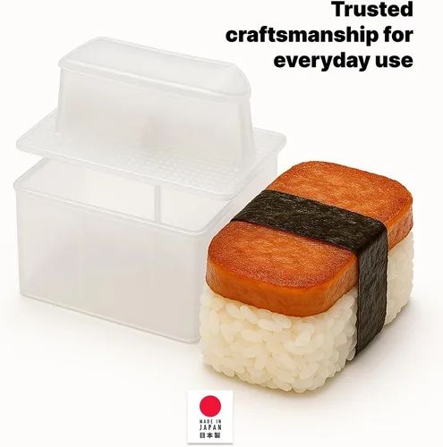 Miniatura 2 de Molde japonés para hacer musubi, fabricado en Japón, prensa de arroz hawaiano Musubi para almuerzo, sushi de carne, molde de arroz de sushi onigiri