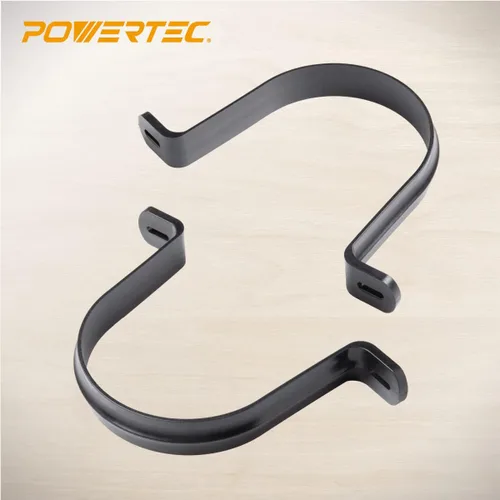 Miniatura 3 de POWERTEC 70343 Perchas para manguera de recolección de polvo de 4 pulgadas, tuberías y accesorios de recolección de polvo con tornillos de montaje