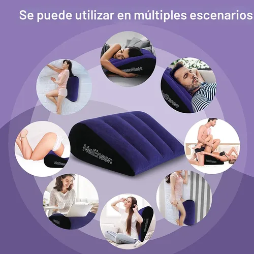 Miniatura 2 de Sex Toys - Cojín de cuña con posición triangular, rampa inflable para muebles, parejas, posicionamiento de juguete para posición más profunda