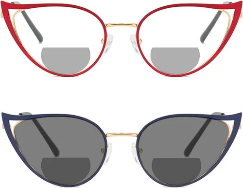Gafas de lectura bifocales fotocromáticas de transición, paquete de 2 unidades, marcos de bisagra de resorte, lentes de sol para lectores bifocales