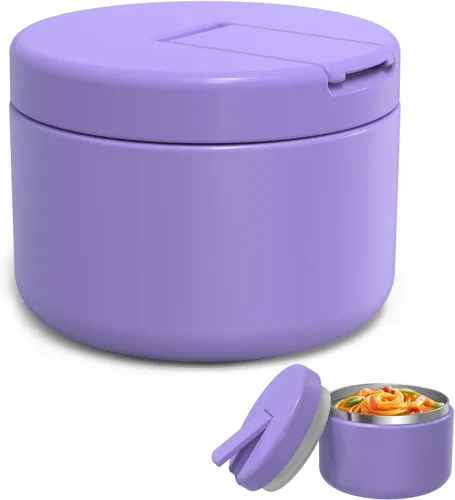 Miniatura 15 de LOHASOK Termo de sopa infantil de 12 onzas para comida caliente, tarro de comida aislado al vacío con tapa de hebilla, de acero inoxidable, boca