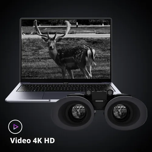 Miniatura 5 de GOYOJO 4K Gafas de visión nocturna montadas en la cabeza y prismáticos para adultos – NVG infrarrojos con enfoque manual y zoom digital 8X