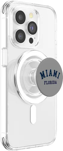 Miniatura 3 de Miami Florida USA State FL Varsity Style Sports PopSockets MagSafe PopGrip para iPhone