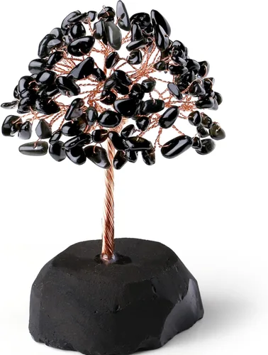 Miniatura 8 de QINJIEJIE Árbol de cristal de cuarzo rosa, cristales curativos, decoración de escritorio rosa, árbol de piedras preciosas naturales, base de alambre