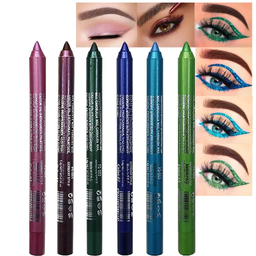 Miniatura 17 de Kaely Lápiz Delineador de Ojos en Gel para Mujeres, Delineador de Ojos Negro Natural Impermeable a Prueba de Manchas con Sacapuntas, Delineadores