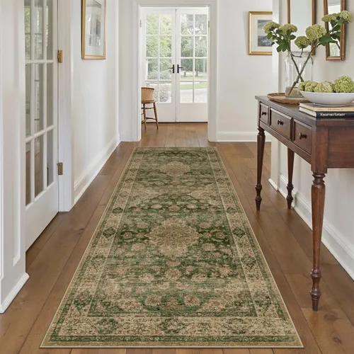 Miniatura 70 de HUGEAR 8x10 Alfombras lavables a máquina color marrón para pasillo, alfombra grande de área interior, alfombra de acento floral, alfombra de pelo