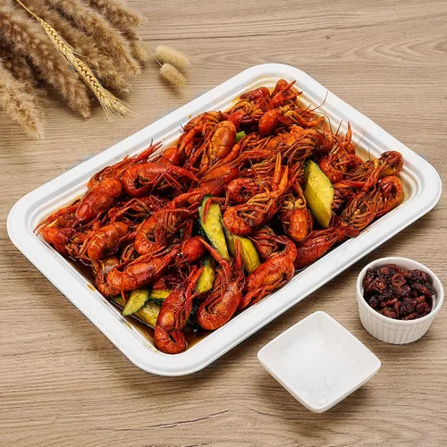 Miniatura 7 de Paquete de 50 bandejas rectangulares desechables de 14 pulgadas, platos de papel compostables extra grandes para servir cangrejos, langostas, Blanco