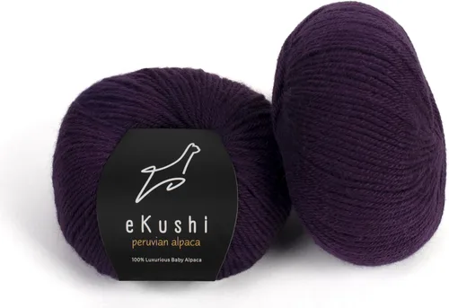 Miniatura 49 de 100% Hilo de Alpaca para Bebé para Tejer y Ganchillo - Juego de 3 Madejas de Hilo Premium DK - Ligero, Hipoalergénico y Térmico Hecho en Perú - N010