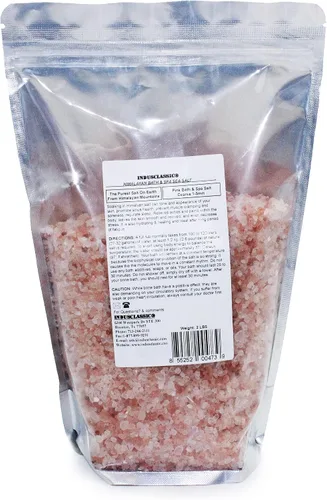 Sal marina pura natural del Himalaya rosa para baño y spa, 2 libras, grano grueso medio, 1 ~ 0.118 in