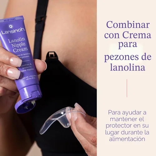 Miniatura 7 de Lansinoh Protectores de pezón de contacto para madres lactantes, ultrafinos, suaves y flexibles, de silicona de grado médico, diseñados para pezones
