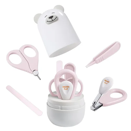 Juego de cortaúñas para bebé con bonito estuche, kit de lima de uñas y uñas de los pies para manicura y pedicura para recién nacidos, regalo de aseo