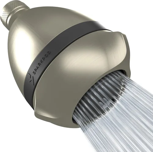 SparkPod Cabezales de Ducha de Alta Presión Extrema de 3 Pulgadas - Aumentando la Presión con Modo de Lluvia, Masaje y Pulsación, Potente Cabezal de