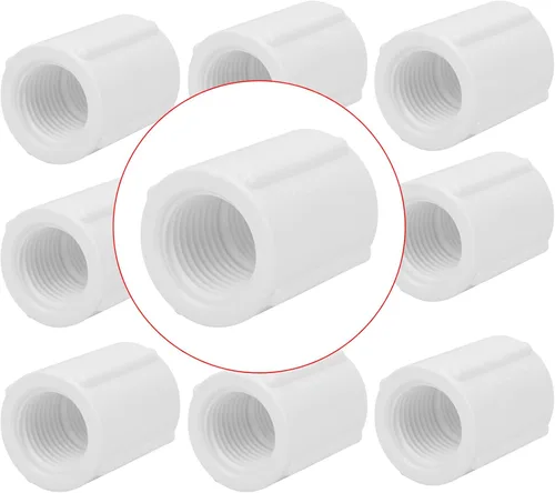 Miniatura 11 de Paquete de 10 Adaptadores Conectores de Acoplamiento de Tubería de PVC de Rosca Doble Hembra de 1 pulgada (F x F) SCH40 Acoplamiento de Tubería
