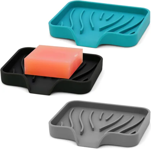 Miniatura 20 de AIMAIAIMAI Estuche de viaje para dos barras de champú – Compatible con barras de champú y acondicionador sólido Kitsch, contenedor grande de jabón