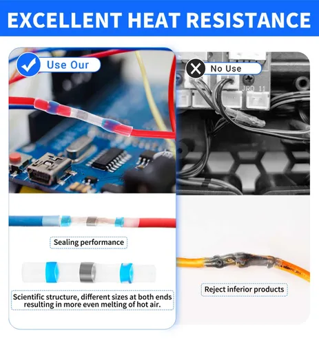Miniatura 4 de 1118 piezas de conectores de cable de sellado por soldadura - Conectores de cable termorretráctiles - Kit de conectores de soldadura impermeables