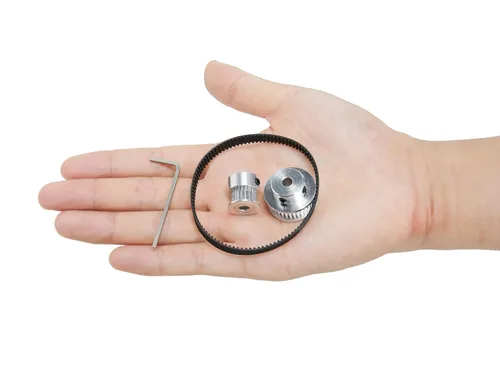 Miniatura 6 de Juego de 2 piezas 2GT Polea de distribución de aluminio 20 y 36 dientes 5 mm de orificio Rueda sincrónica con 2 piezas Longitud de 200 mm, ancho