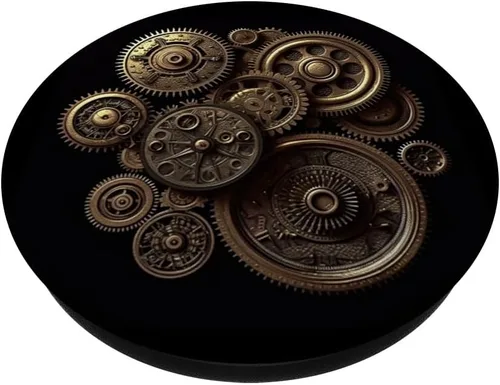 Miniatura 2 de Las ruedas de engranajes Steampunk se ven PopSockets intercambiables PopGrip