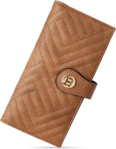 Miniatura 13 de BOSTANTEN - Cartera delgada de cuero para mujer con bloqueo RFID, cartera plegable para tarjetas de crédito con bolsillo para monedas y cremallera