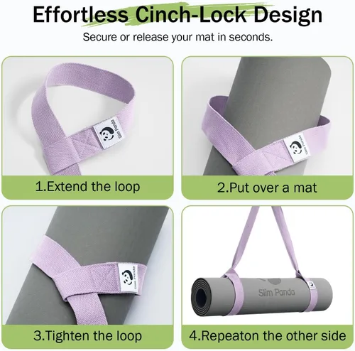 Miniatura 6 de Slim Panda Yoga Mat Straps for Carrying, Adjustable Yoga Mat Carrier Sling Fits All Mats(Mat Not Included)