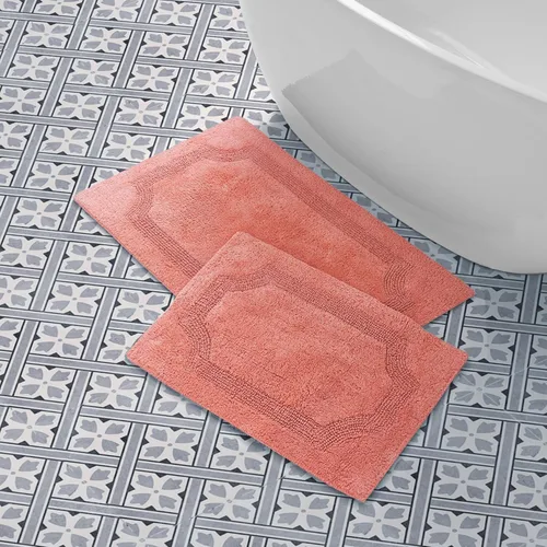 Miniatura 20 de Laura Ashley - Tapete de baño reversible de algodón, decoración de baño de alta calidad, lavable a máquina, altamente absorbente, 17 x 24 pulgadas