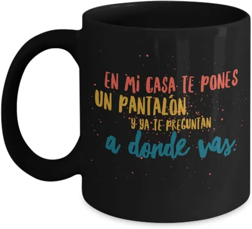 Miniatura 4 de Taza de Cafe Mi Casa Vaso, taza de téa divertidas, tazas personalizadas, café inspiradoras, taza con mensajes positivos. Blanco