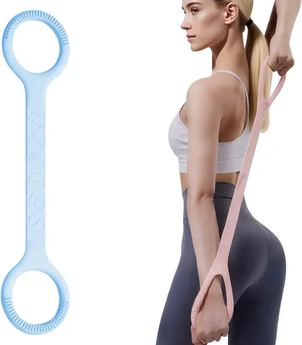 Bandas de resistencia, 2025 nueva figura 8 bandas de ejercicio para mujeres y hombres, bandas de ejercicio de goma con asas para brazos, espalda,