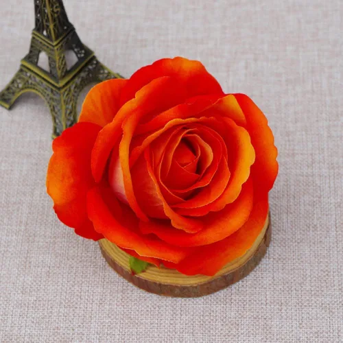 Miniatura 7 de 10 piezas de flores artificiales sin tallo de 3.9 in de cabeza de rosas artificiales estéticas para bodas, ramos, guirnaldas