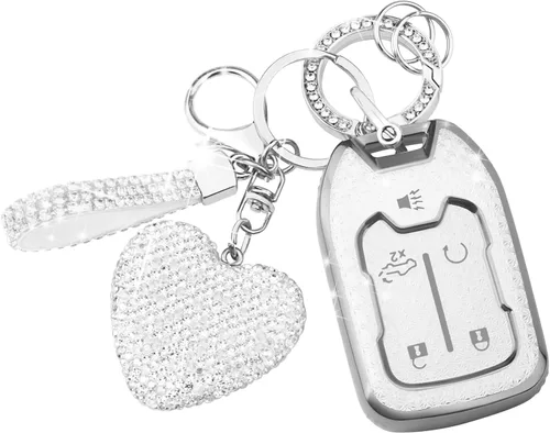Miniatura 10 de Funda para llavero FT FUNTOR para Chevy GMC Acadia Silverado Sierra, protector de llavero de TPU premium con llavero de metal y destornillador
