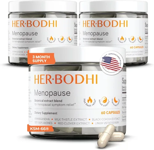 Her Bodhi Meno - Equilibrio Hormonal para la Menopausia para Mujeres, Suplemento de Isoflavonas de Estrógeno y Soja para la Menopausia para Mujeres,
