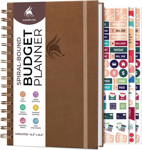 Miniatura 15 de Clever Fox Planificador de presupuesto en espiral, cuaderno de seguimiento de gastos, organizador de presupuestos mensual, cuaderno de registro
