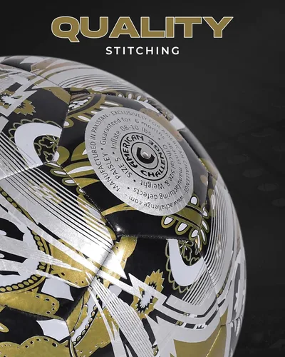 Miniatura 4 de American Challenge Balón de fútbol Paisley – Pelotas de fútbol de tamaño oficial 3, 4 y 5 para jóvenes y adultos – Pelota de entrenamiento duradera