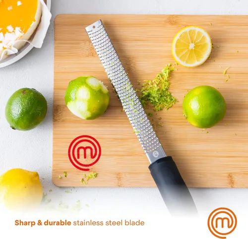 Miniatura 4 de MasterChef Rallador de Cítricos con Mango, Herramienta de Cocina para Rallar Cítricos y Rallar Finamente Queso Parmesano, Ajo, Jengibre, Coco, Nuez