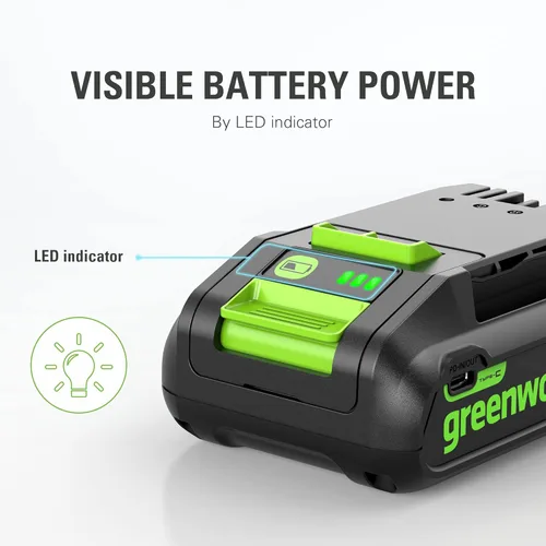 Miniatura 3 de Batería Greenworks de 24V y 2.0Ah (Batería original de Greenworks / Más de 125 herramientas compatibles)