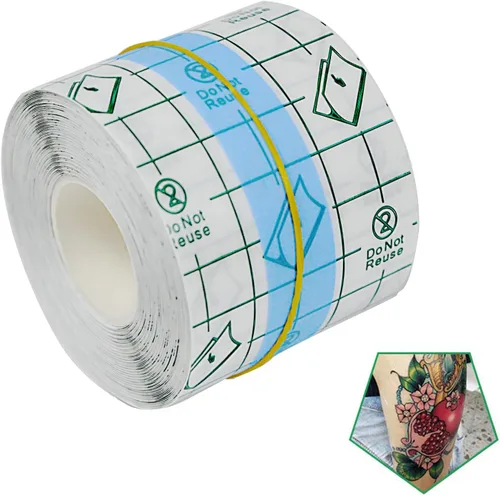 Miniatura 17 de 50 piezas de vendajes adhesivos elásticos impermeables de 6 x 6 pulgadas, película transparente para cuidado posterior de tatuajes y reparación