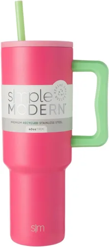 Miniatura 16 de Simple Modern Vaso Trek de 40 oz con Asa y Tapa con Pajilla Vaso de Viaje Aislado de Acero Inoxidable Apto para Portavasos Slumberland