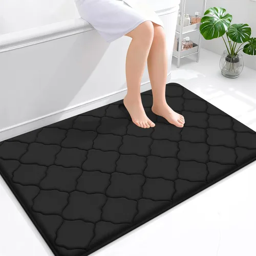 Miniatura 337 de OLANLY Alfombra de Baño de Espuma Viscoelástica de 24 x 16 pulgadas, Ultra Suave y Absorbente, Alfombras de Baño Antideslizantes, Cómodas, Lavables
