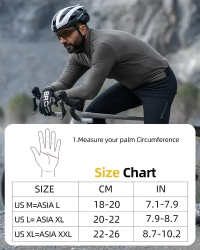 Miniatura 5 de ROCKBROS Guantes de ciclismo Motocycle Mountain Bike Guantes de dedo completo Ciclismo Guantes para hombres Guantes de bicicleta