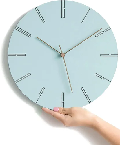 Miniatura 3 de Stephanie Imports Reloj de pared silencioso minimalista moderno colección azul pastel