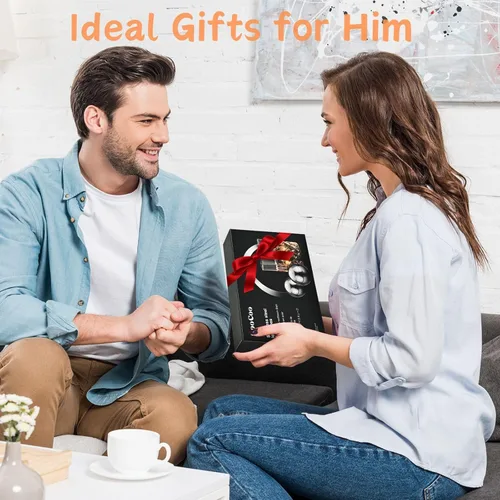 Miniatura 5 de EooCoo Regalos de whisky Bourbon para hombres y papá, juego de regalo de piedras de whisky, paquete de 8 cubos de hielo reutilizables para beber