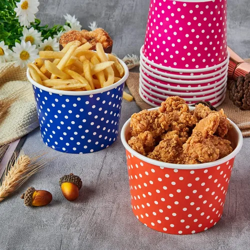 Miniatura 6 de LITOPAK Paquete de 120 tazas de helado de 16 onzas, vasos desechables de postre para alimentos fríos o calientes, cuencos de postre de papel