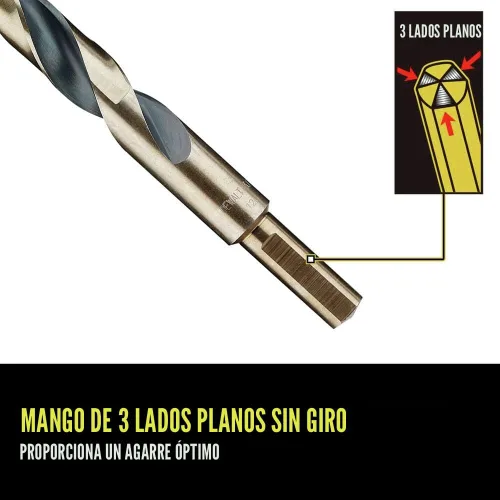 Miniatura 8 de DEWALT Juego de brocas, 21 brocas DEWALT de acero de alta velocidad, revestimiento de óxido negro y dorado, punto dividido de 135 grados, hélice